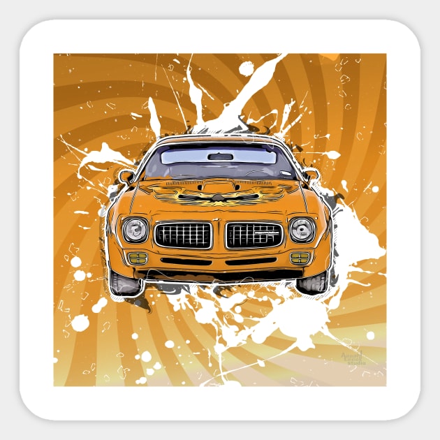 Transam Gold cartoon Sticker by AaaahEeeekStudio